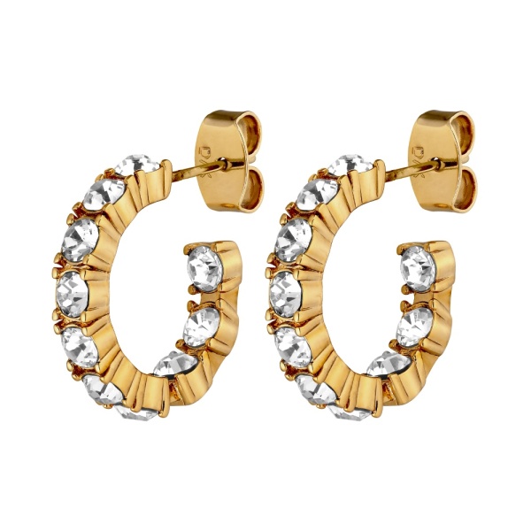 Dyrberg Kern Raquel Gold Earrings - Crystal